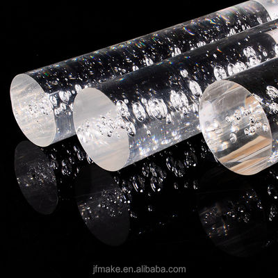 qualité  Customized High Class Clear Acrylic Bubble Rod PMMA Rod For Stair Handrail usine